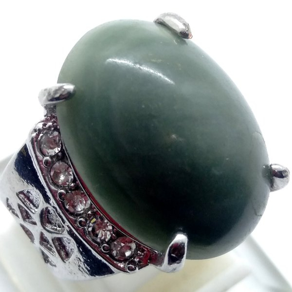 Cincin Batu Akik Lumut Ijo Kode 1704