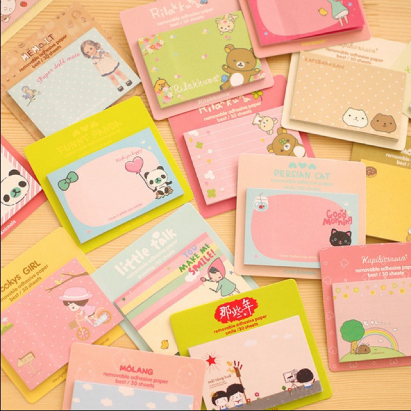 

1118S DELUNASHOP N-21 MEMO KARAKTER LUCU & UNIK NOTEBOOK CATATAN MEMO KARAKTER