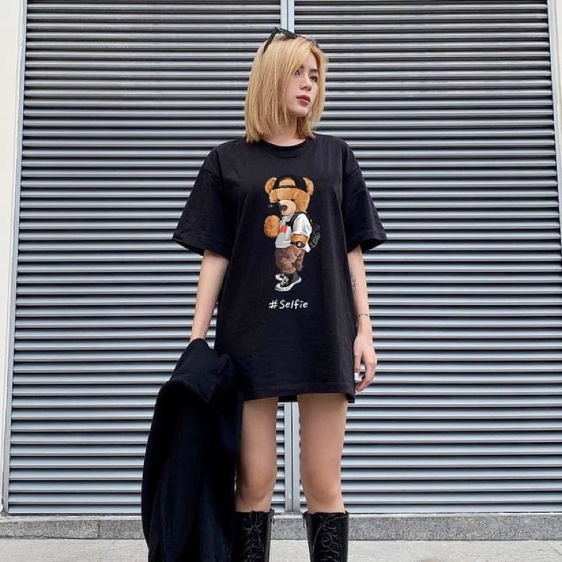 SM COLLECTION Kaos Oversize Bear Wanita/Atasan Bear Wanita/Kaos Oversize Bear Fashion/Kaos Oversize 