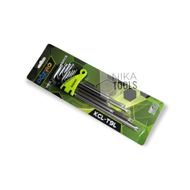 Kunci L Bintang Bunga Torx Extra Long 9 Pcs Doziro