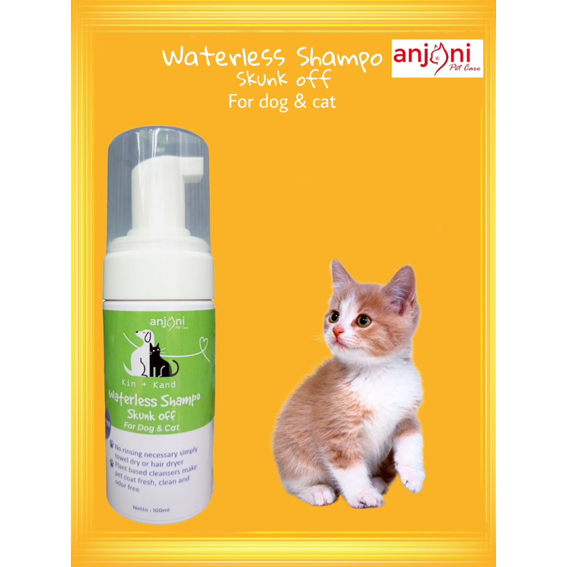 Kinkand Anjani WATERLESS SHAMPO for pets SHAMPO ANTI KUTU TANPA MANDI! DRY SHAMPO SHAMPO KUCING ANJING CUCI KERING TANPA MANDI