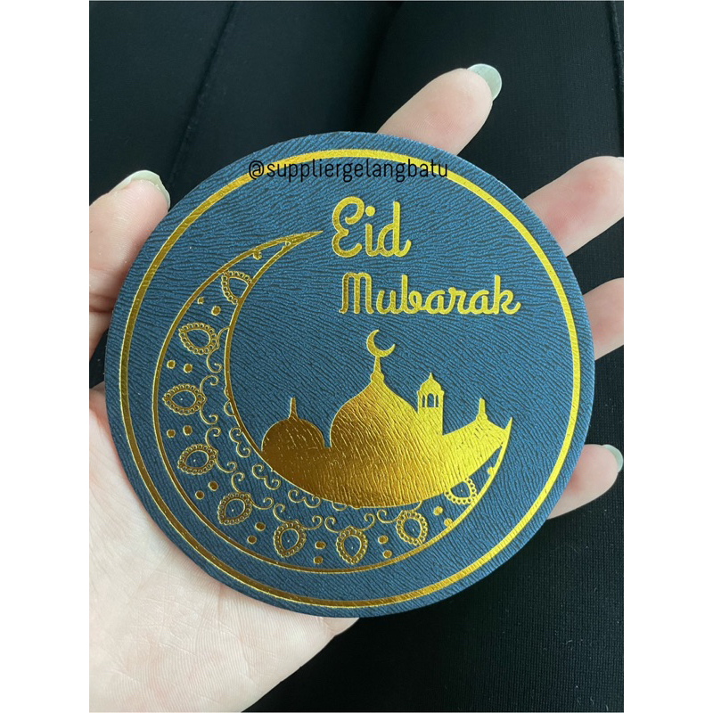 Emblem Tempelan Ucapan Hari Raya Imlek / Lebaran / Natal bahan karbot hot print