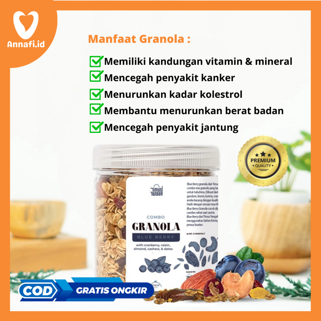 

500gr Granola coklat Timur Tengah Sereal Oat Healthy Food Original 100% by Annafi / granola / granola 1kg / granola timur tengah / granola diet / diet snack / diet ampuh / diet food / obat kanker