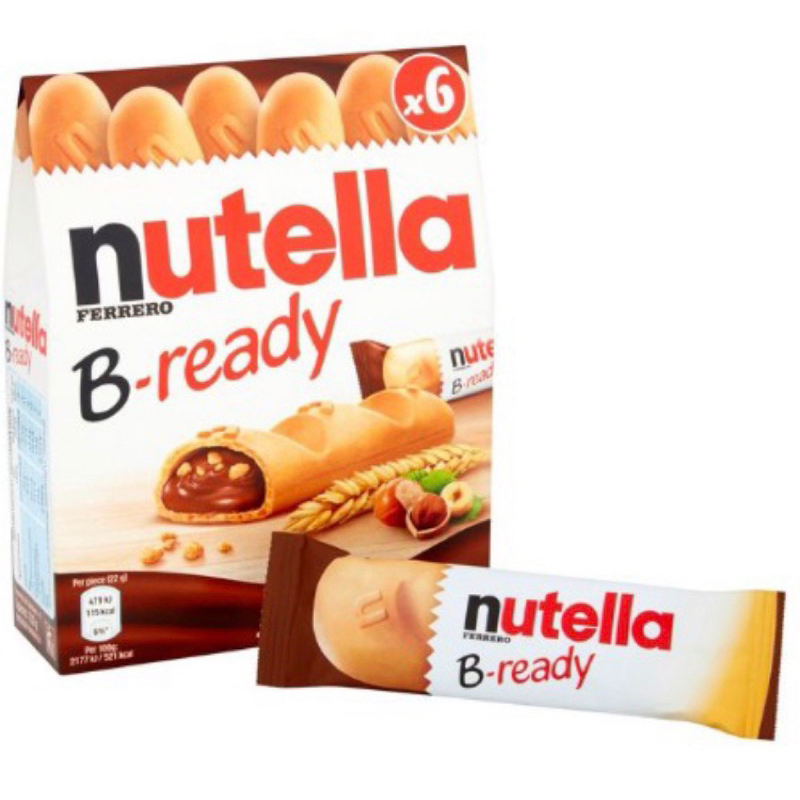 

Nutella Ferrero Bready B-ready isi 6 stick / Cokelat / Coklat / Nutella / Ferrero / Bready / B-ready / isi 6 stick / Biskuit / Chocolate / Import / Be Ready / Pack / BG