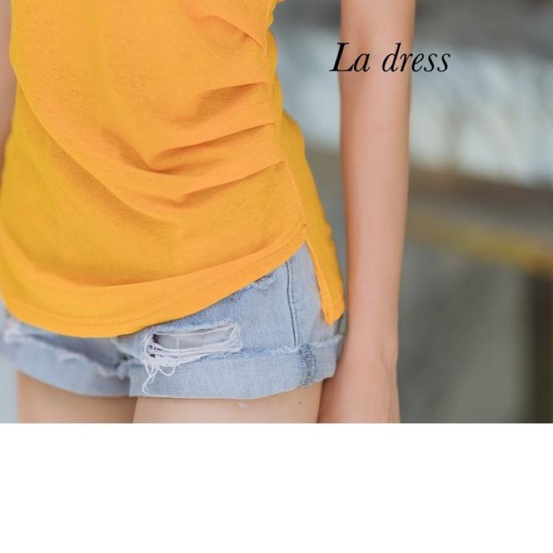 ATASAN LA DRESS MODEL KERUT SAMPING KAOS IMPORT BANGKOK (BJLD9815)