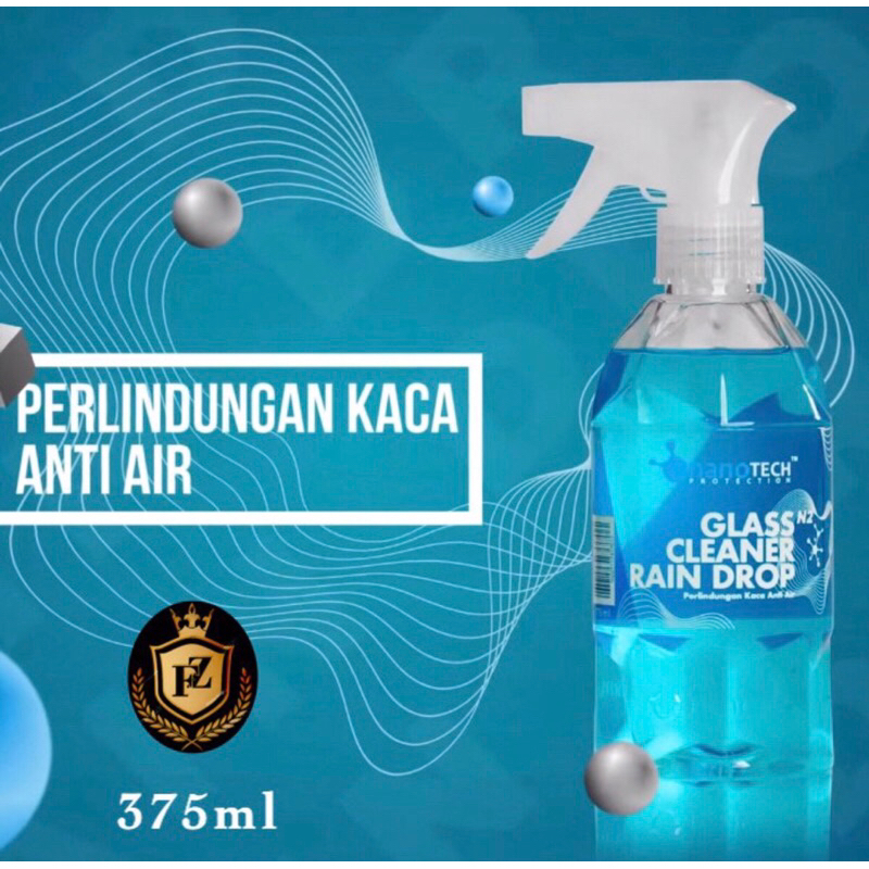 nanotech glass cleaner rain drop-pembersih pelindung coating kaca