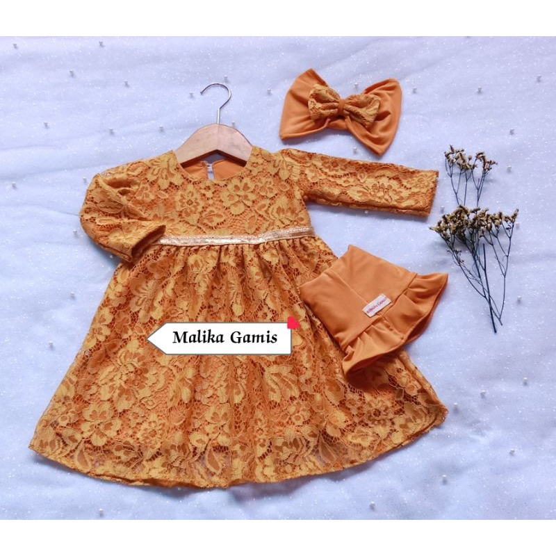 Gamis Bayi - Gamis Anak Perempuan - Gamis Brukat Brokat Tile Tule Anak Perempuan - Gamis Pesta Aqiqo