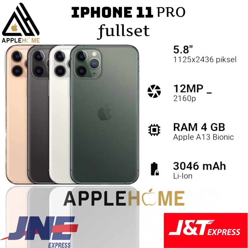 IPHONE 11 pro 64GB & 256GB eks inter Bisa semua kartu FULSET MULUS MACAM BELI BARU