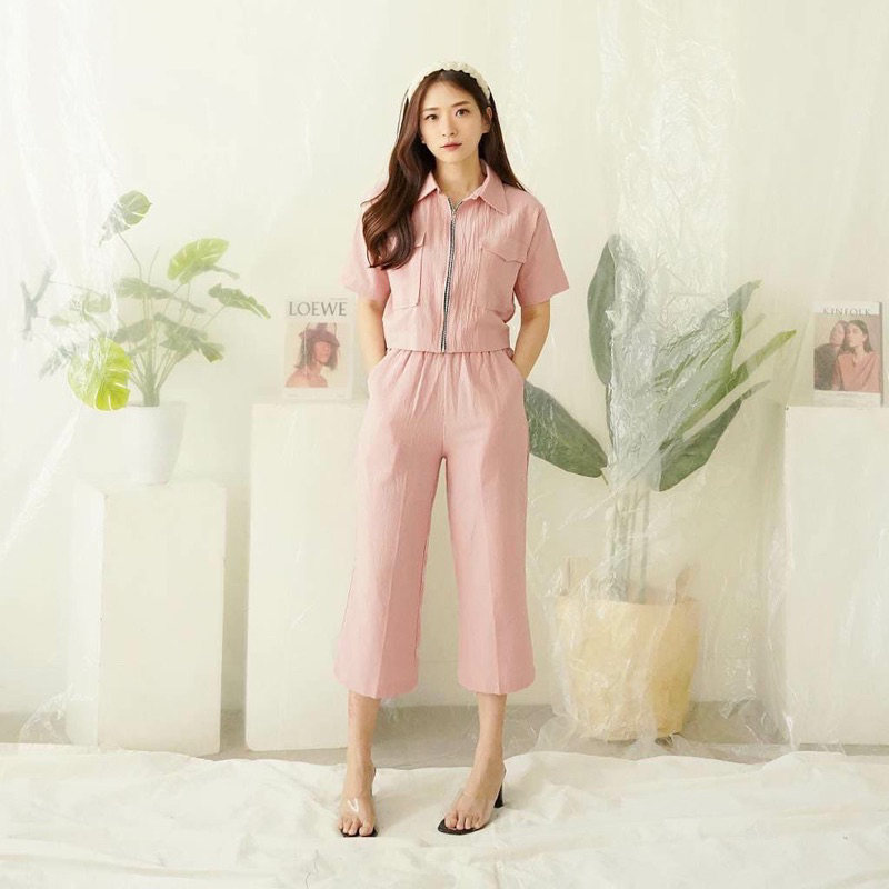 set top and pants / stelan atasa dan bawahan bianca set