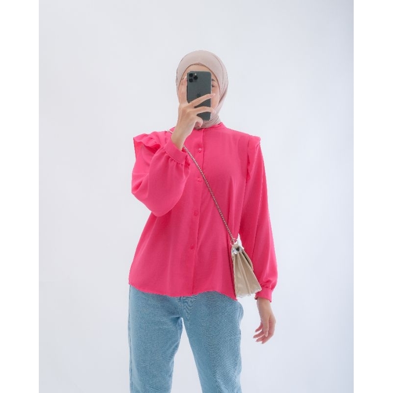 Atasan Wanita Lyodra / Kemeja Wanita / Blouse Wanita / Kemeja Blouse Crinkle