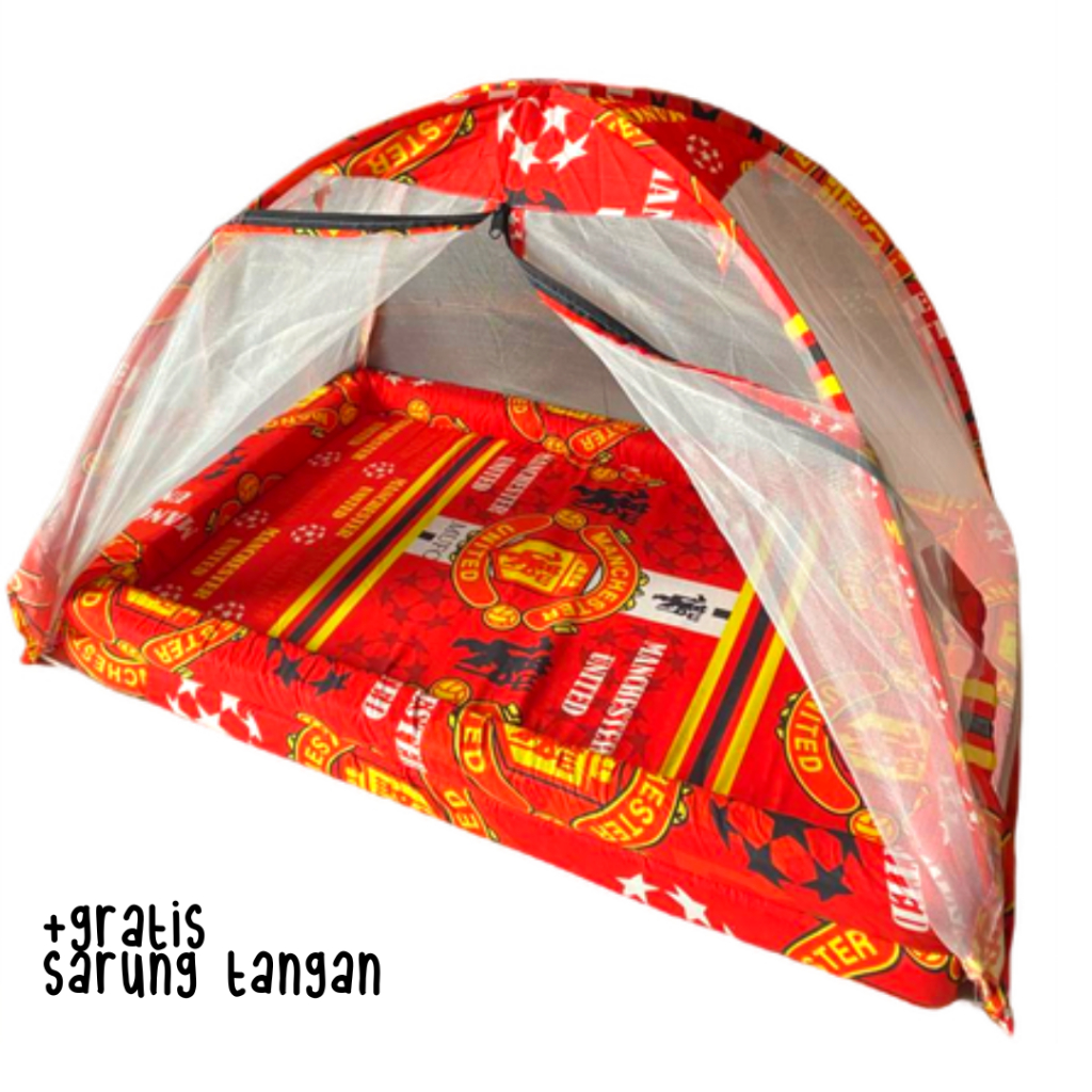 Kasur Bayi Set Kelambu Motif Bola Lengkap Bantal Guling Model Kolam Karakter Anak Laki Tenda Jumbo K