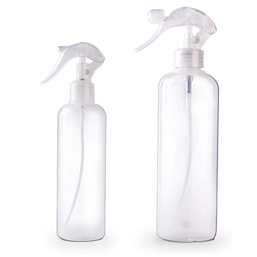 Botol Spray 300ml Bening Pet Clear Bottle White Hand Spray 300 ml
