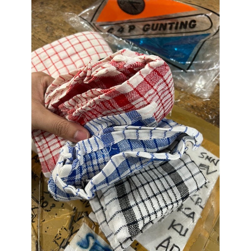 (12pcs) serbet original cap gunting lap piring kain lap handuk murah