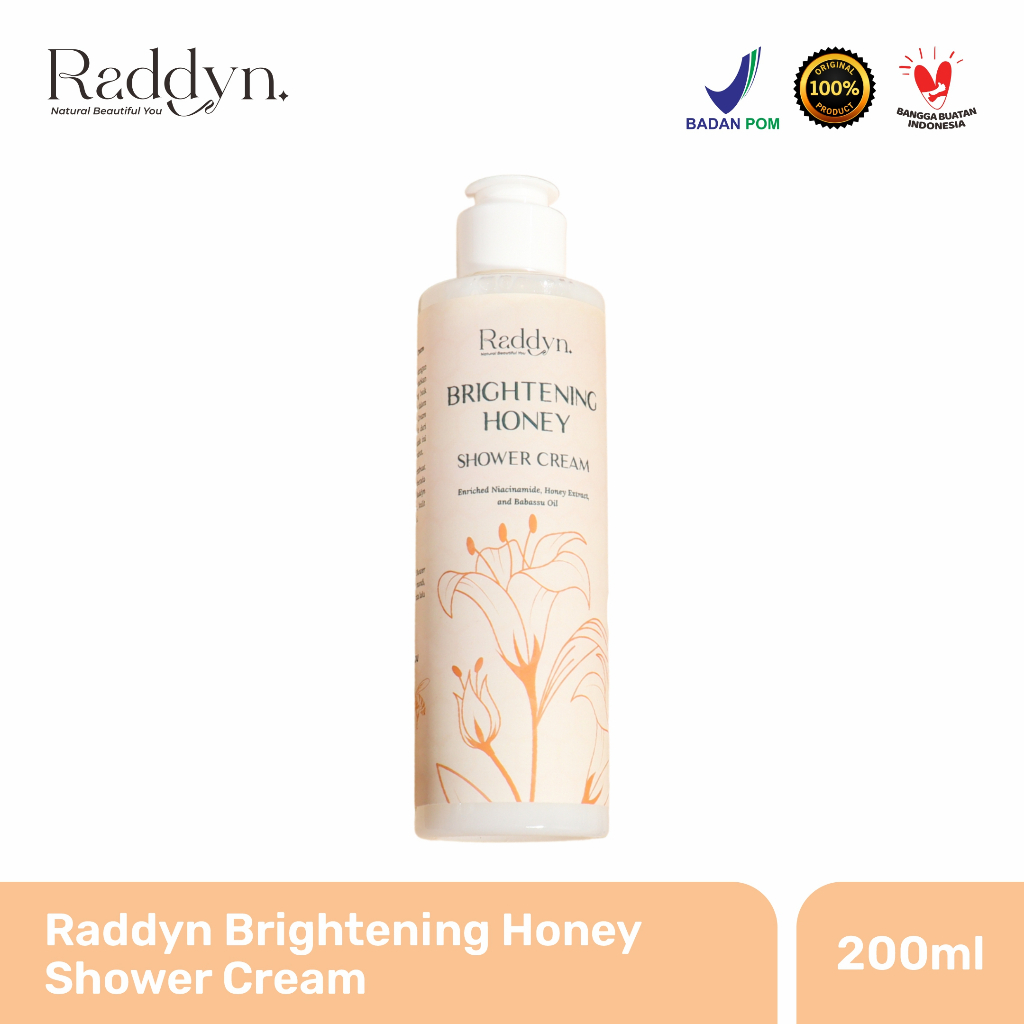 RADDYN Brightening Shower Cream - Honey - Full Size