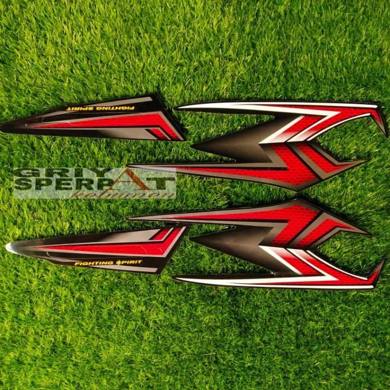 striping sticker rx king rxking 2004 hitam merah