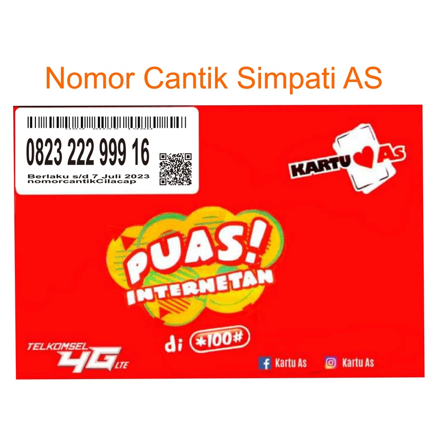 Nomor Cantik Simpati AS 222 999 Nomer Rapi Telkomsel Sempati