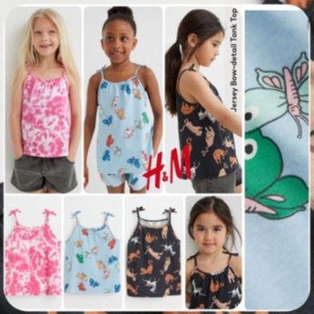 Kaos Tanktop Anak Perempuan HM size 1,5 - 12 Tahun