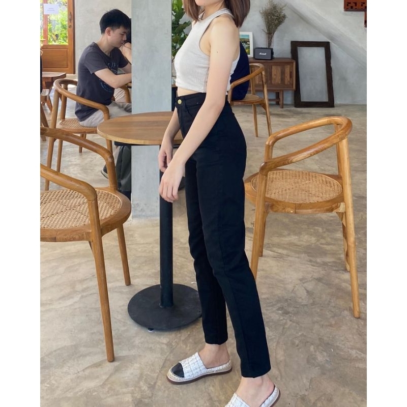 CELANA JEANS WANITA BASIC BOY JEANS - HIGHWAIST JEANS MODEL KOREA 2023