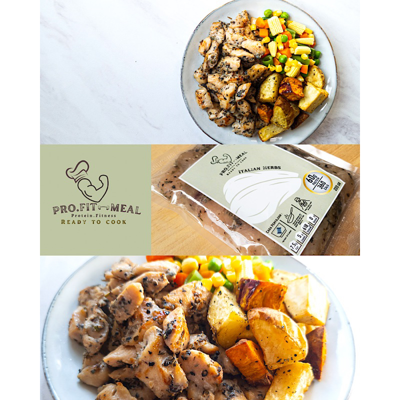 

ProfitMeal Dada Ayam Marinasi ITALIAN HERBS - Dada ayam Diet - Ayam siap Masak - Dada ayam - Makanan Diet