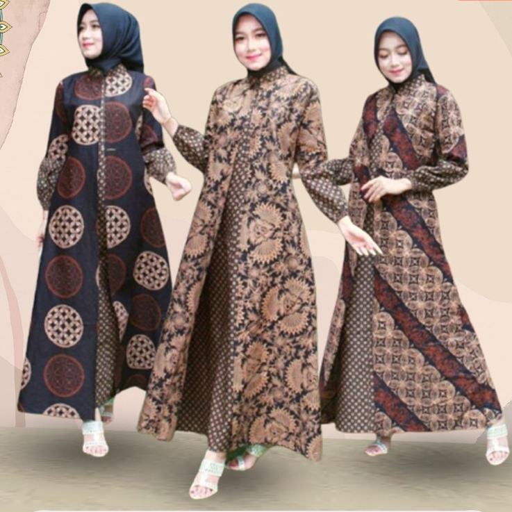 PROMO CUCI GUDANGGAMIS BATIK MODERN PREMIUM/GAMIS BUSUI/GAMIS KOMBINASI/ GAMIS BATIK MANGGAR,PADI,KU