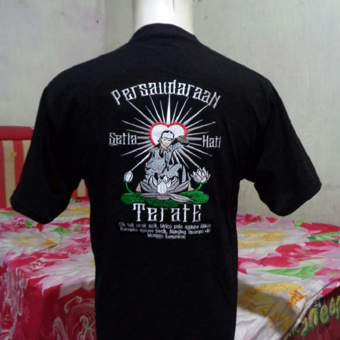 KAOS TERATE EMAS PSHT - KAOS SATU ABAD PSHT -KAOS BORDIR PSHT-KAOS BORDIR -KAOS PSHT MOTIF BORDIR - 