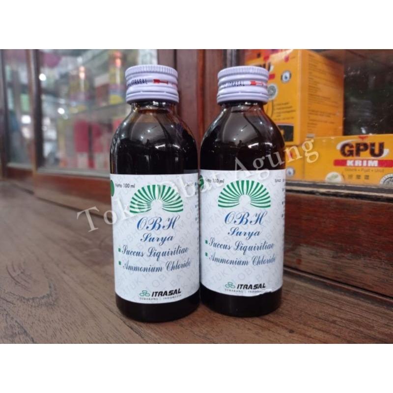 OBH Surya Itrasal 100 ml. Sirup Obat Batuk Karena Flu, Bronchitis, Asma, Merokok