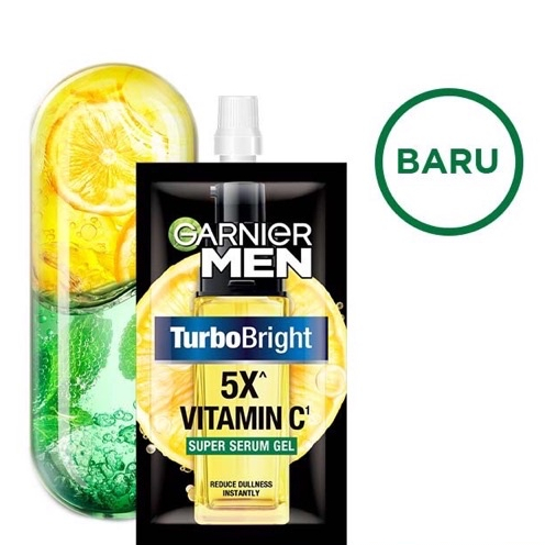 GARNIER MEN Turbo Bright 5X Vitamin C Super Serum Gel 7ml