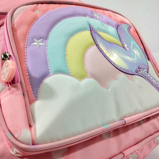 Tas Sekolah SD SMP Ransel Anak Perempuan Cewek Import Rainbow Mermaid 188 Ukuran Besar