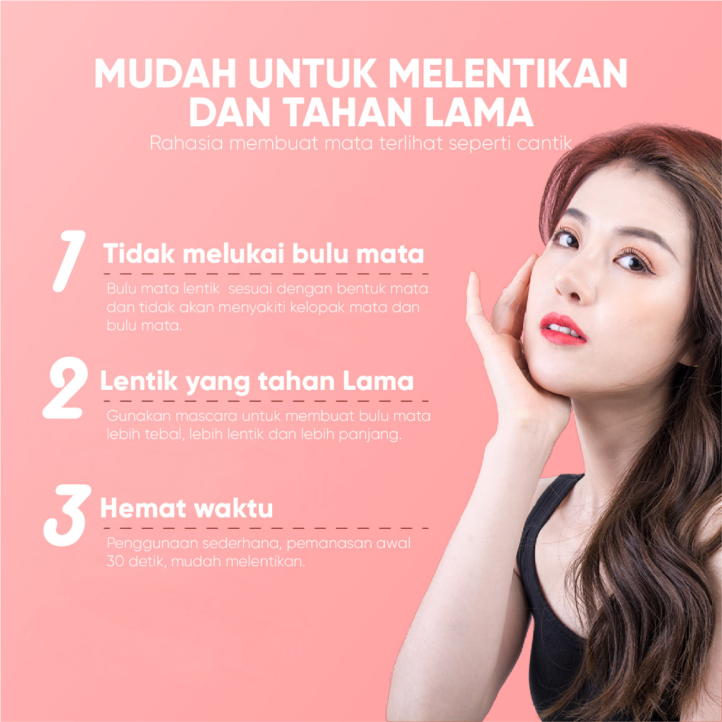 BOMIDI Electric Eyelash Curler EC1 Big Eye Curling Long-lasting hold Penjepit Bulu Mata Elektrik