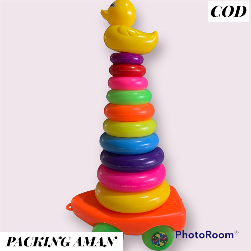 Bisa Cod || Mainan edukasi ring donat anak bebek susun besar