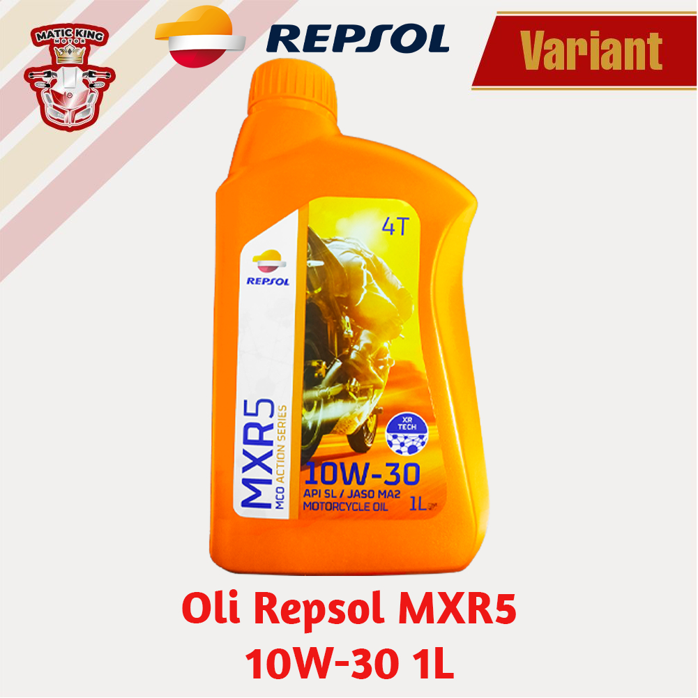 Repsol Oli Mesin MXR5 10W-30 API SL/JASO MA2 1L