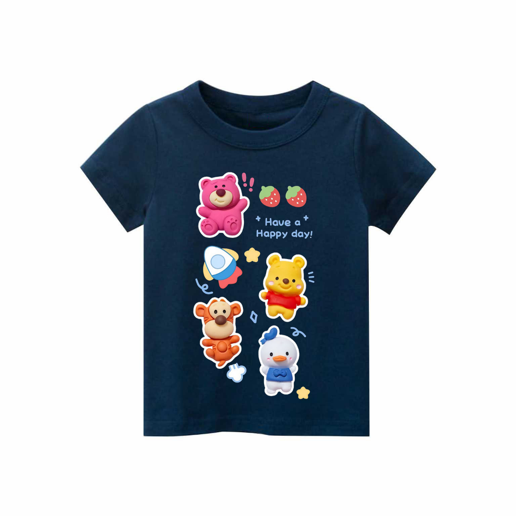 Kaos Anak perempuan motif Winnie friends | kaos combed 30s printing | Kaos Distro anak