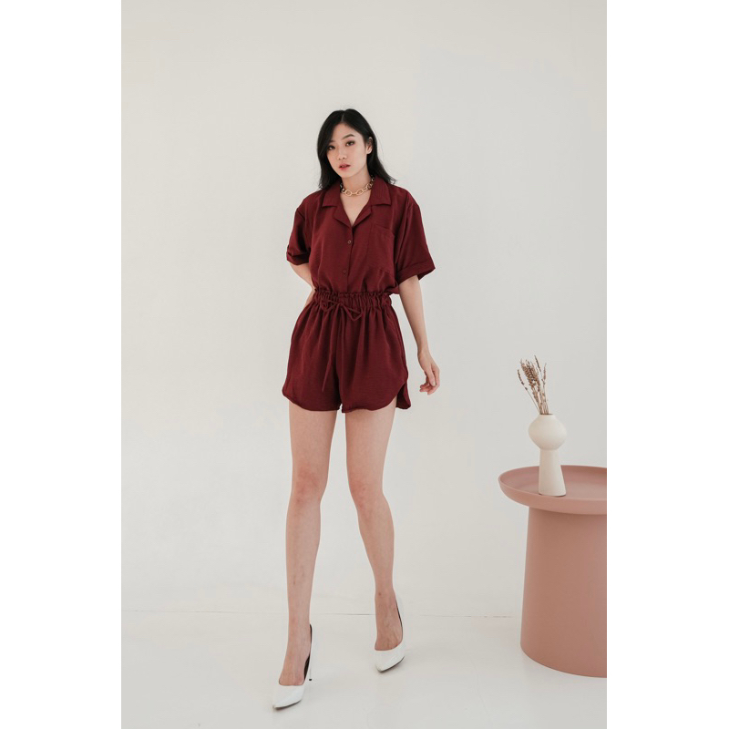 [LAVIA] Yori Crinkle Set / set wanita