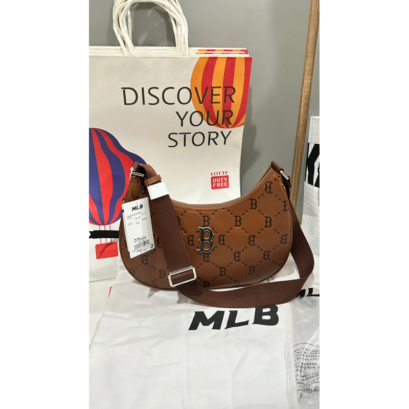 MLB BAG MONOGRAM PU Embo Hobo Bag BOSTON new arrival