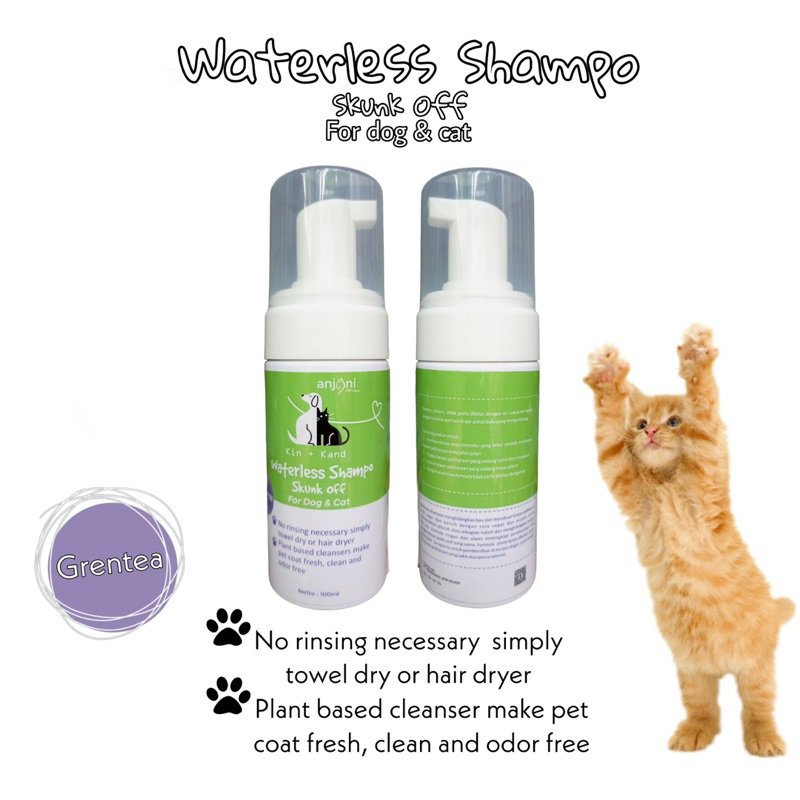 Kinkand Anjani WATERLESS SHAMPO for pets SHAMPO ANTI KUTU TANPA MANDI! DRY SHAMPO SHAMPO KUCING ANJING CUCI KERING TANPA MANDI