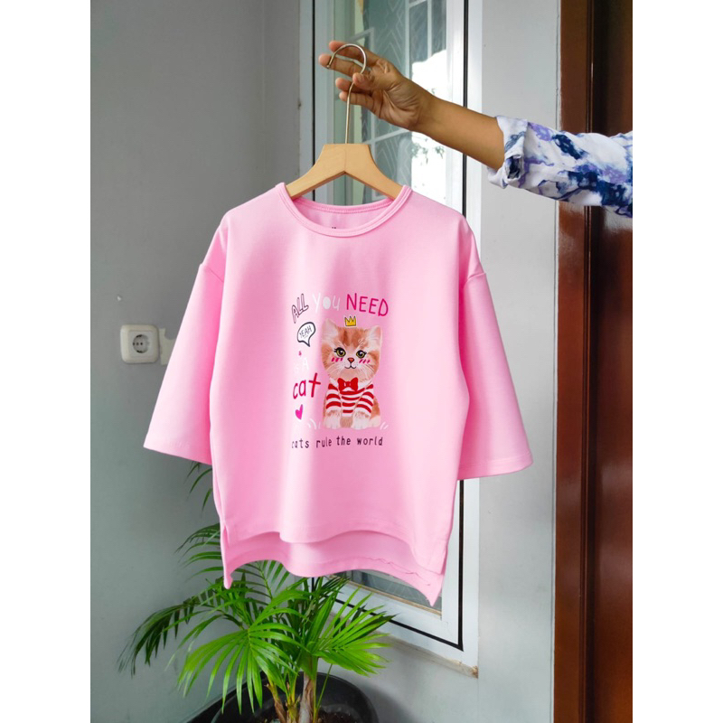 Kaos Atasan Anak oversize kaos slebew viral 2th-12th