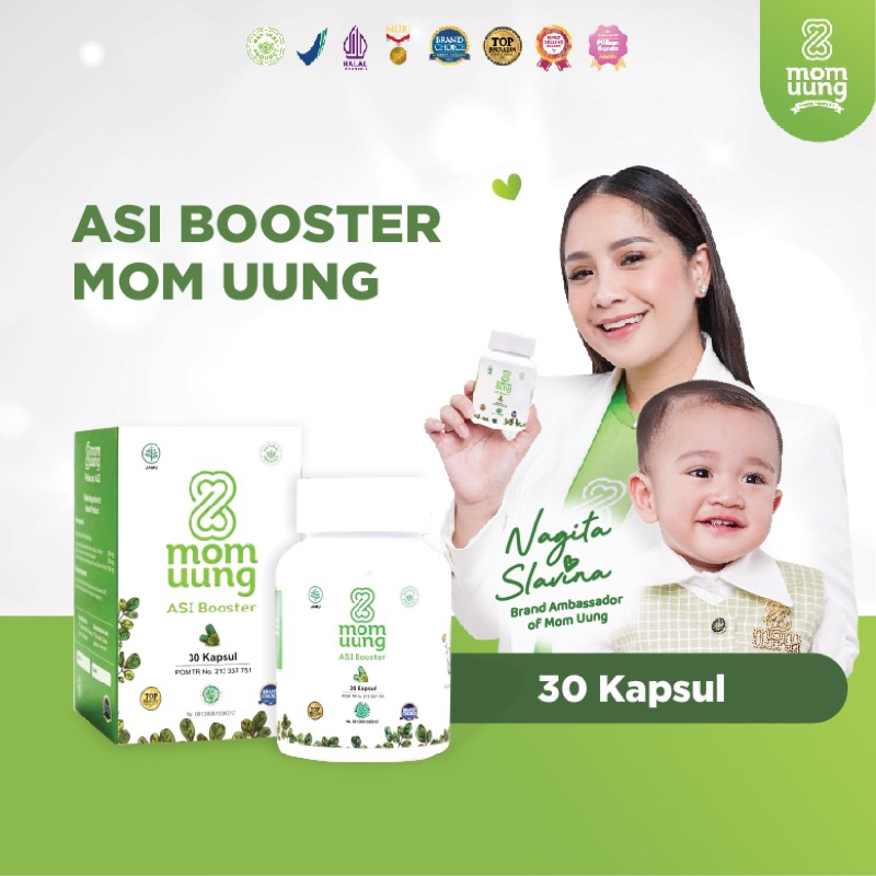 MOM UUNG ASI BOOSTER / PELANCAR ASI 30 Kapsul NATURAL HALAL BPOM Grosir