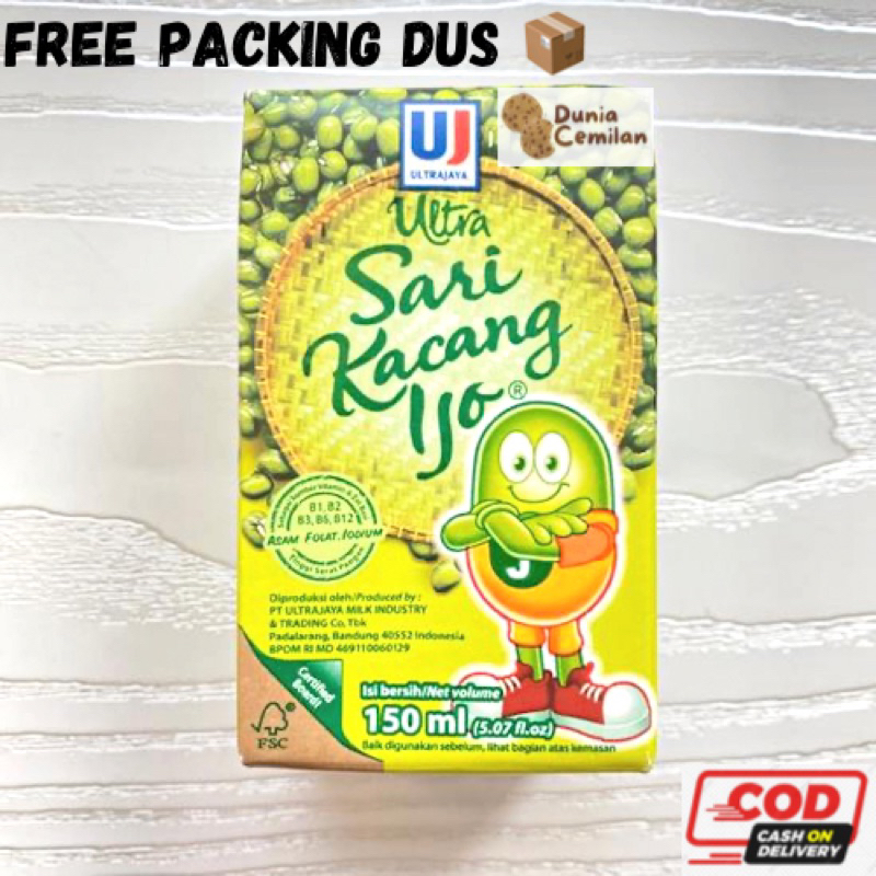 [TERMURAH!!] Ultra Sari Kacang Ijo 150ml - Minuman Kacang Hijau Enak Praktis Murah