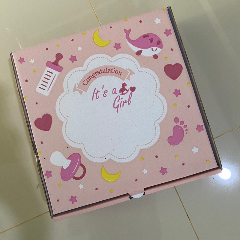 Hampers GiftBox Baju Bayi Cewe Premium | Kado Lahiran Bayi New Born Perempuan 0-6 bulan