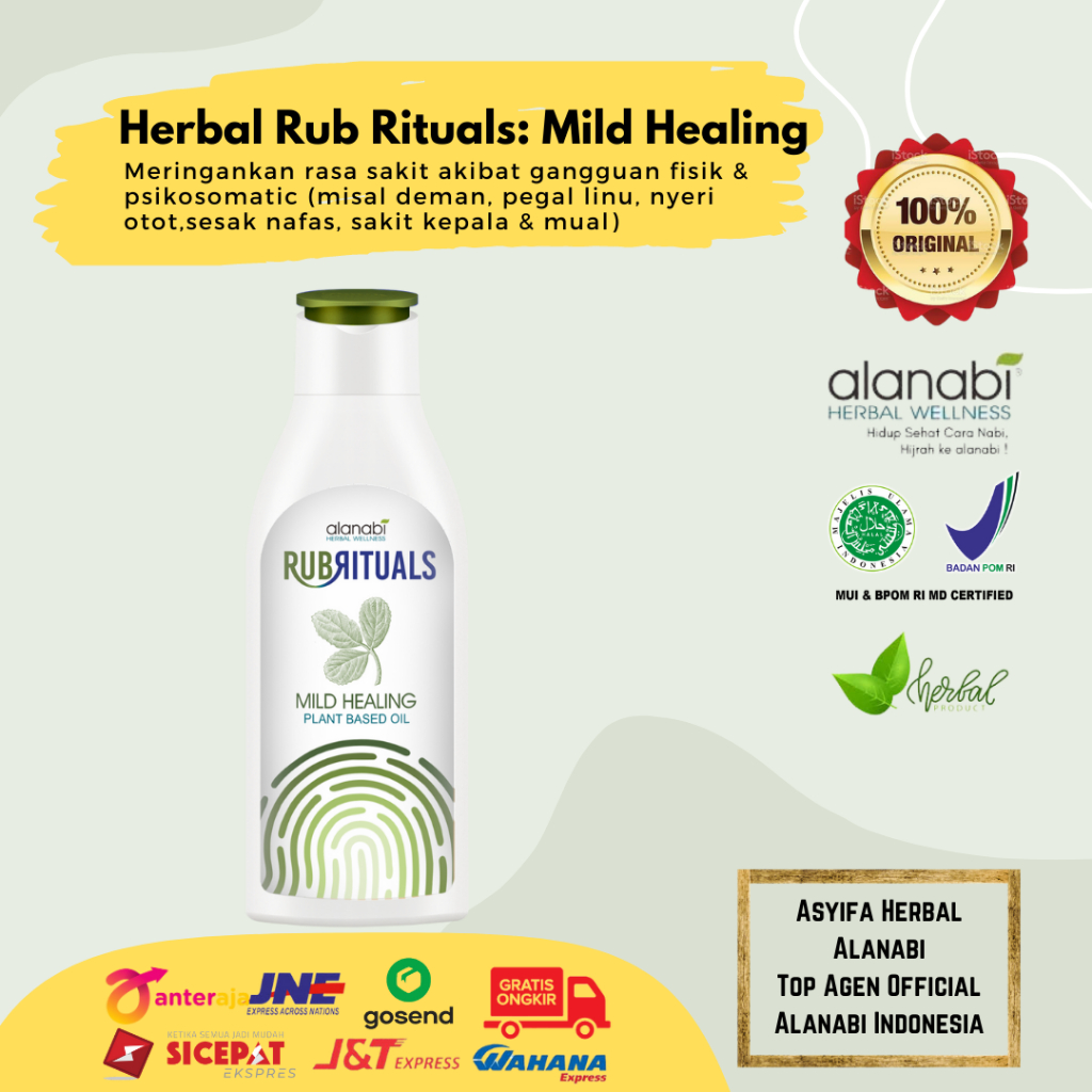 Alanabi Rub Rituals Mild Healing 100ml / / Minyak Balur Herbal Alanabi / Minyak Gosok Mild Healing A