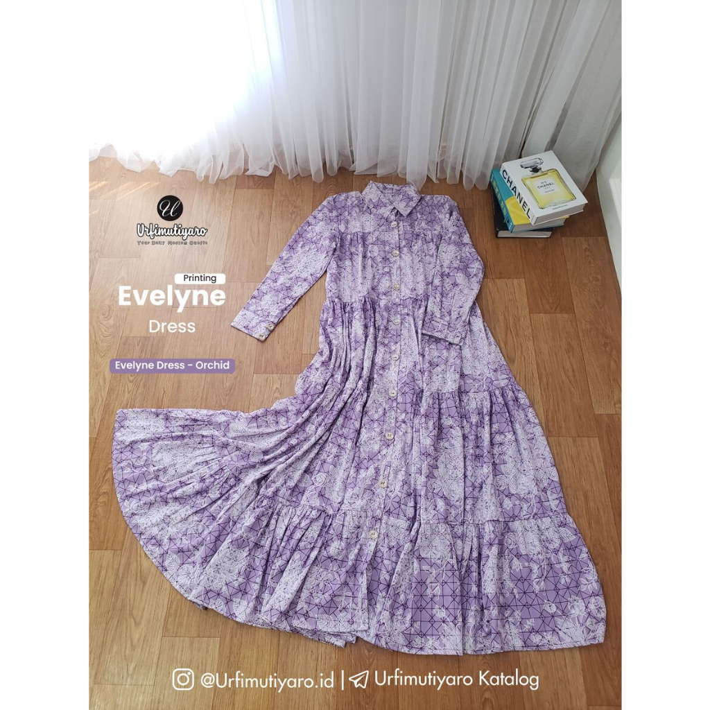 EVELYNE DRESS SET PASHMINA/DRESS ONLY