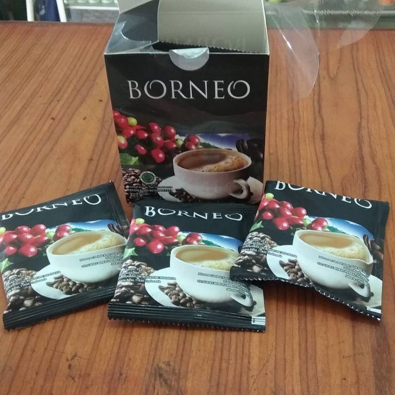 

Kopi Borneo perkotak 5 saschet Original pria sejati