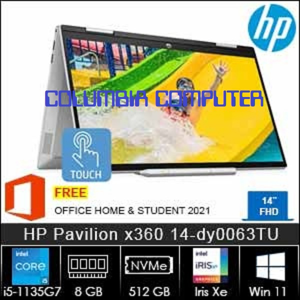 HP Pavilion x360 14-dy0063TU  core i5-1135G7