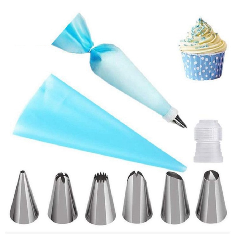 Mi.more Piping Bag Silikon Set 8 in 1 Cake Decorating Cookie/Alat Penghias Cake Dekorasi Kue Cake Decoration