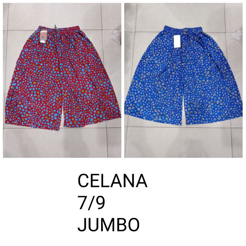 Celana 7/9 kulot jumbo  / celana kulot big size / celana santai jumbo