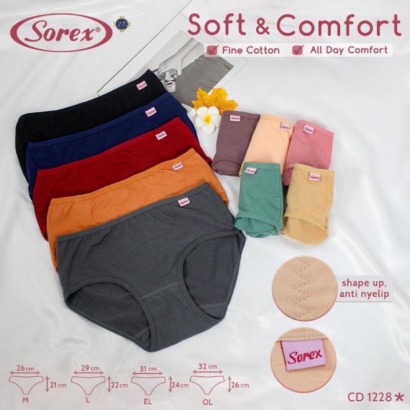 Sorex Celana Dalam Wanita CD 1228 Maxi Katun Soft Comfort