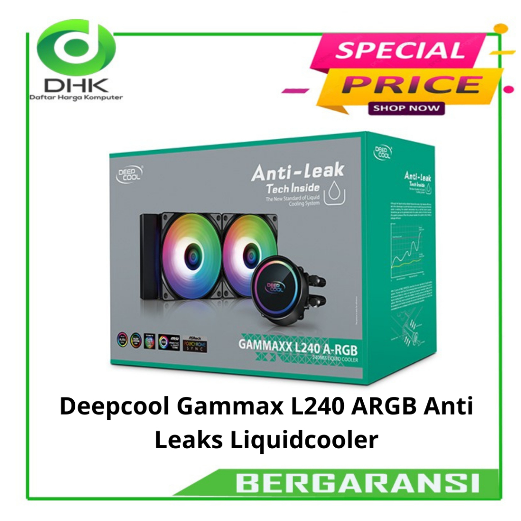 Deepcool Gammax L240 ARGB Anti Leaks Liquidcooler