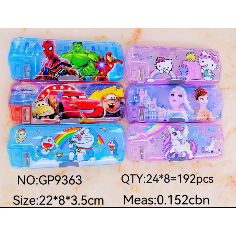 

pencil case magnet transparan baru plus rautan motif disney satuan