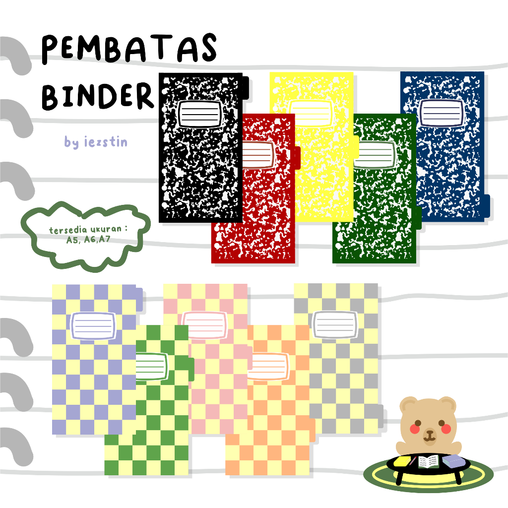 

Pembatas Binder Divider Motif A5/A6/A7 - by iezstin