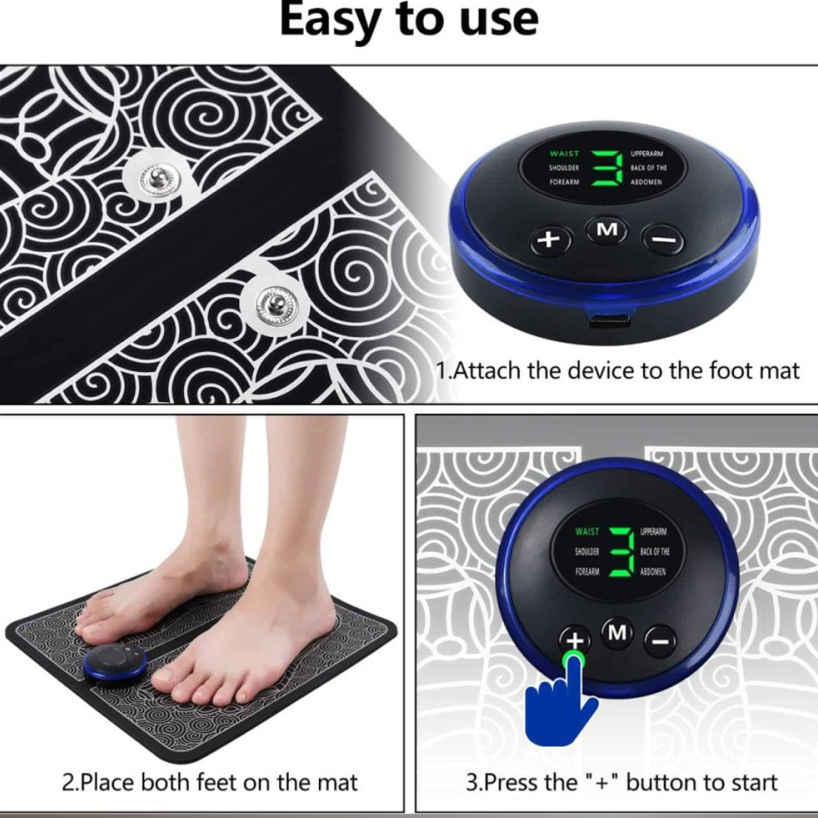 EMS Foot Massager bantalan Matras Pijat Kaki-alat pijat elektrik getar-alat pijat kaki elektrik-ems foot massager original